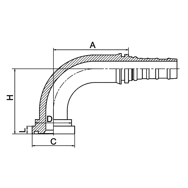 Ferrule Fitting 00401 is suitable for 4SH and R12/32 hoses.