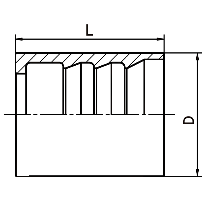 Ferrule Fitting 00100 is suitable for SAE 100R1AT / DIN 20022 1ST hoses.