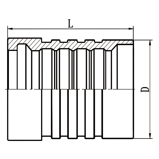 Interlock Ferrule 00621 is suitable for GB/T 10544 R13, SAE 100R13/EN 856 R13 hoses.