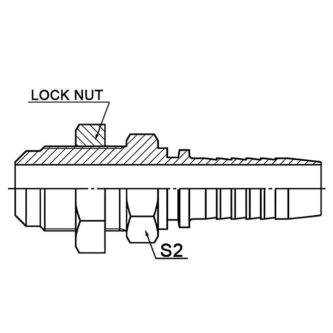 Hose Fitting 10811L-LN – Metric Male 90° Cone Seat
