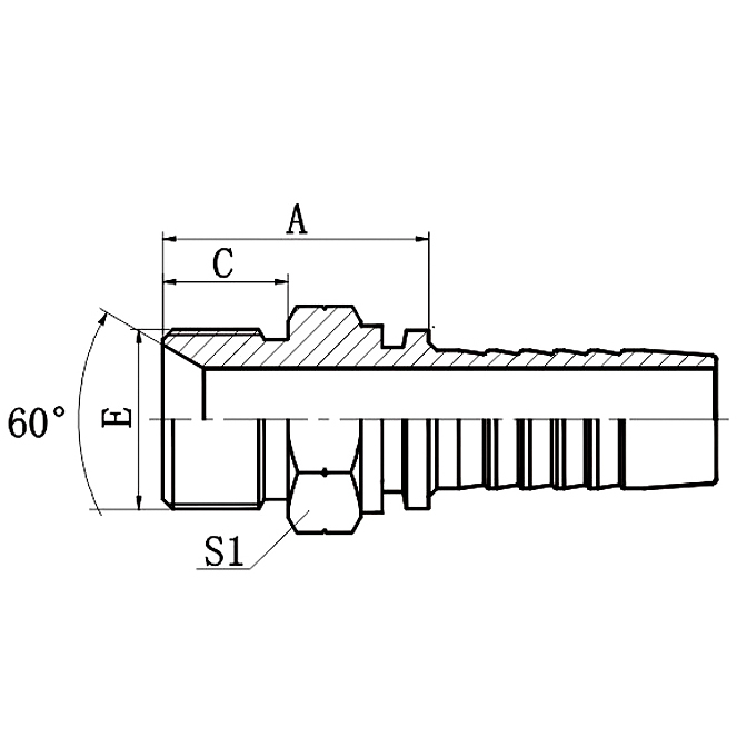 12611A BSP Male Double Use Hydraulic Fitting