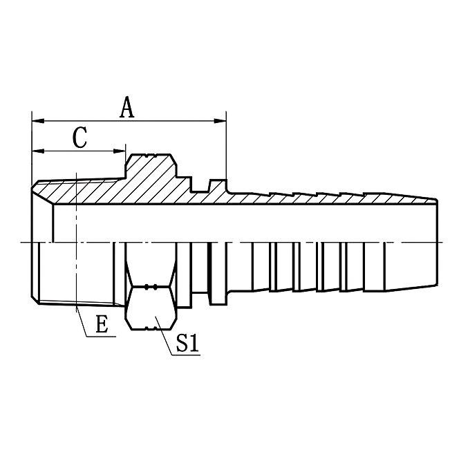 Hose Fitting 13011-SP BSPT Male