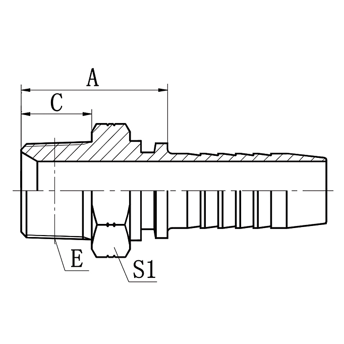 Hose Fitting 15611 NPT Male