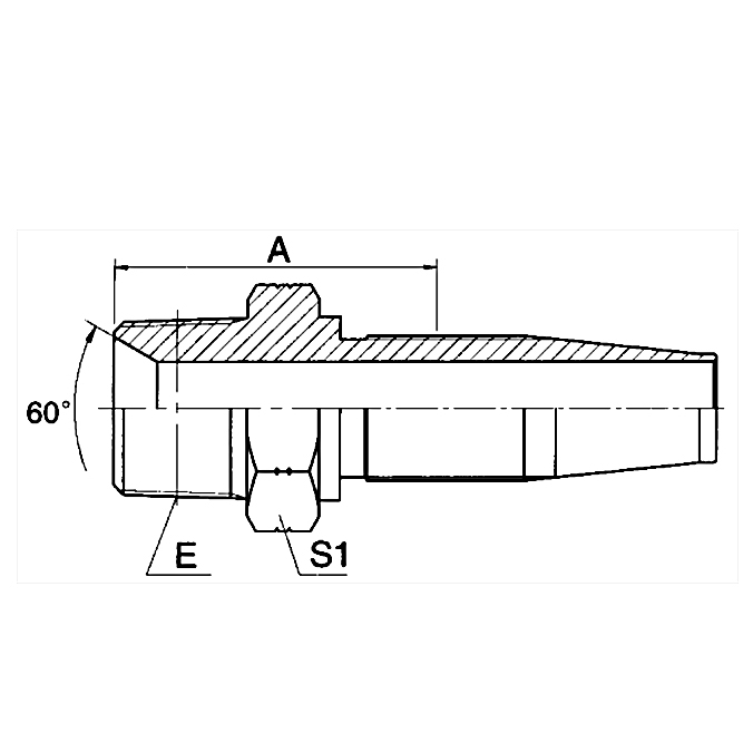 Hydraulic hose fitting 15618 NPT Male