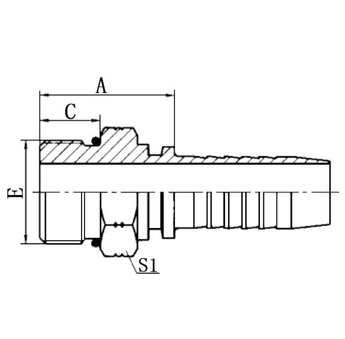 Hose Fitting 16011 SAE Male with O-Ring
