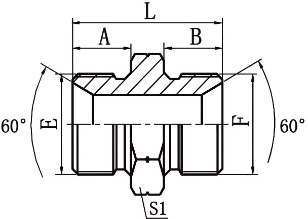 1B BSP Male Double Use Hydraulic Adapter