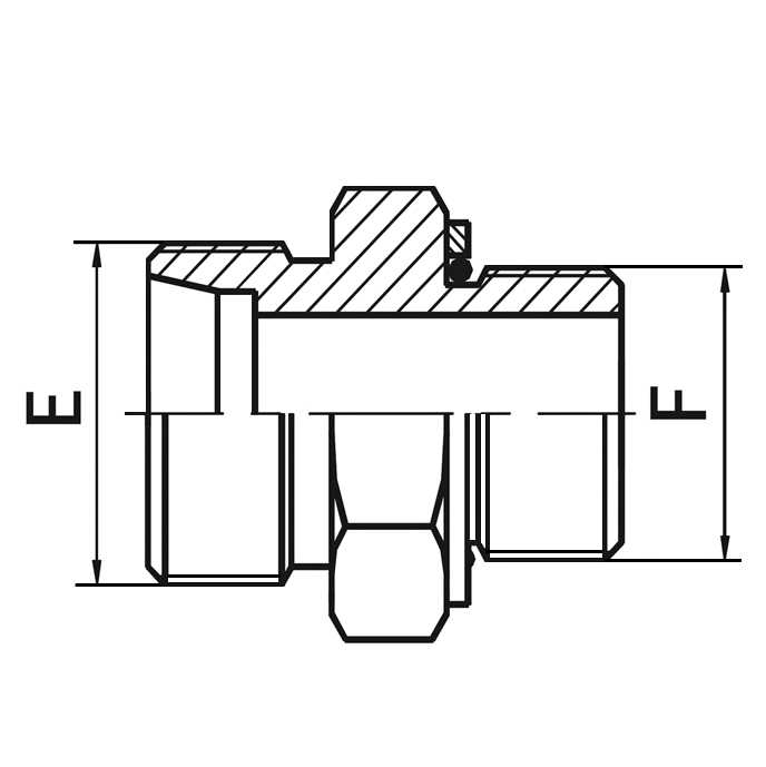 1CH Metric Stud Ends ISO 6149