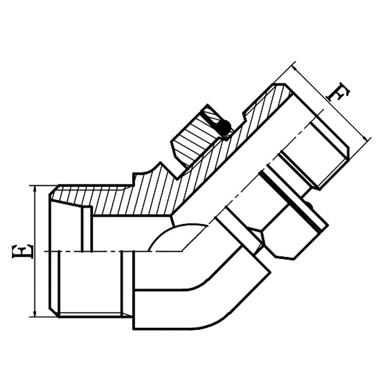 1CH4-OG 45° Elbow Stud End