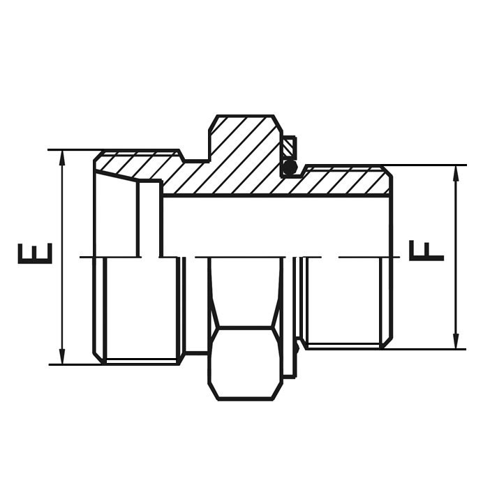 1DH Metric Stud Ends ISO 6149