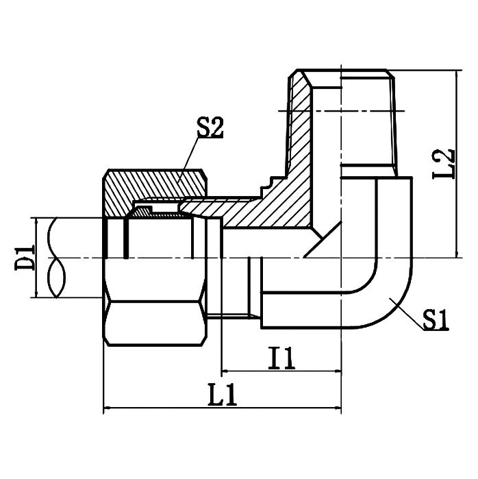 1DT9-SP 90° Elbow BSPT Male Adapter