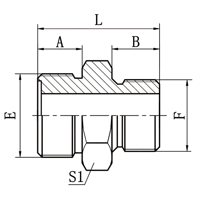 1EZ Metric Male O-Ring to BSP Male Adapter DIN 3852-2 Type A