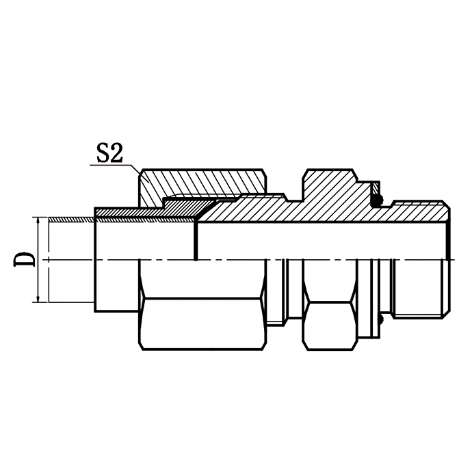 1QO-RN SAE O-Ring Boss Hydraulic Fitting