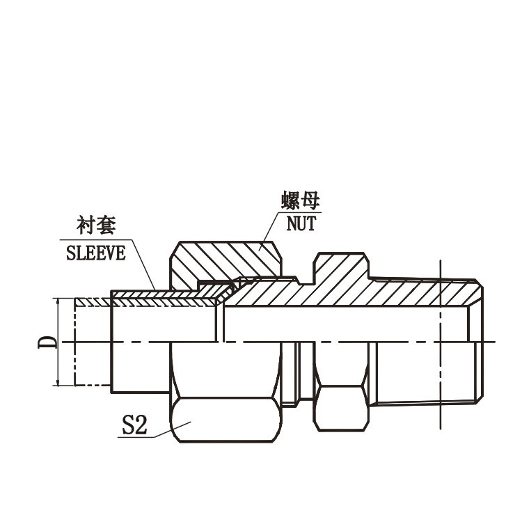 1QT-SP-RN BSPT Metric Hydraulic Thread Fitting