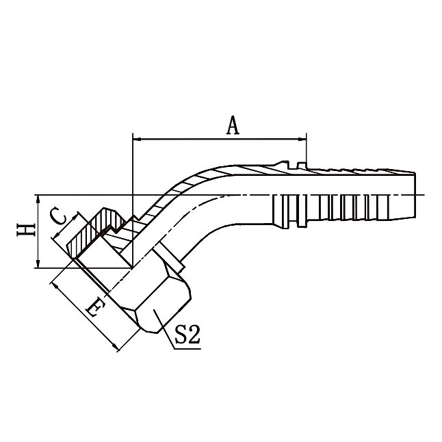 Hose Fitting 20241‑T ensures stable sealing, easy installation and strong vibration resistance.