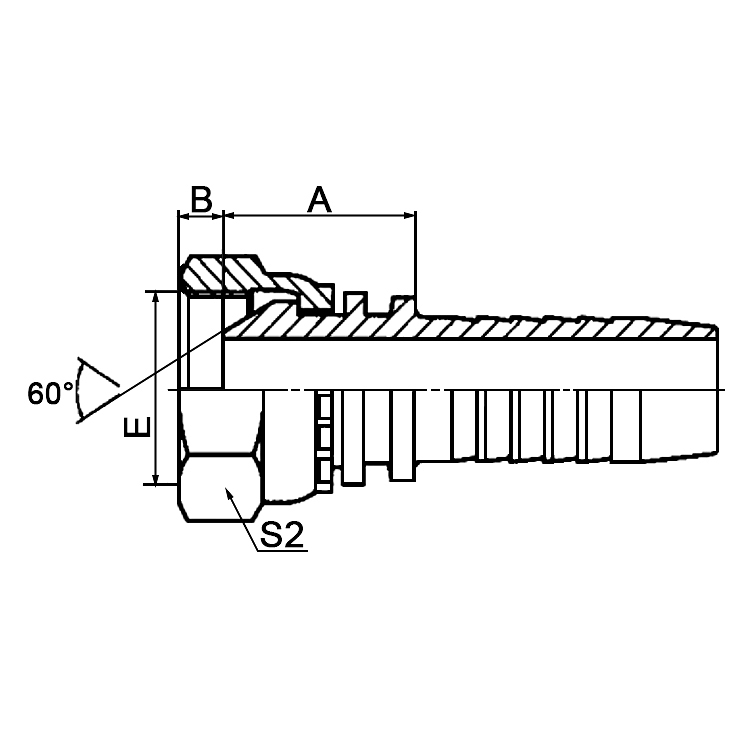 Hose Fitting 21611 NPSM Female 60° Cone