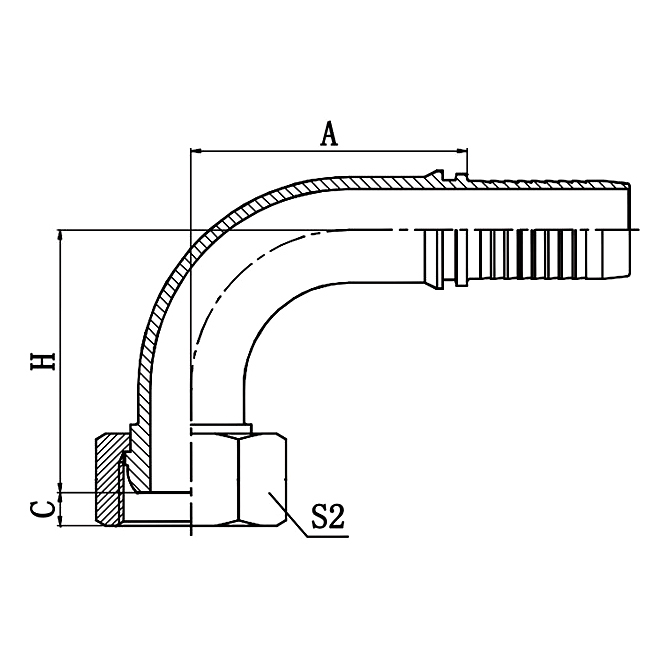 Hose Fitting 22191-T 90° BSP Female Multiseal