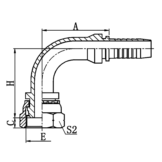 Hose Fitting 22191 90° BSP Female Multiseal
