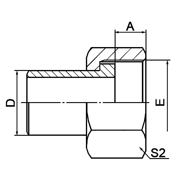 2WE Butt-Weld Tube to Metric Female O-Ring Hydraulic Adapter