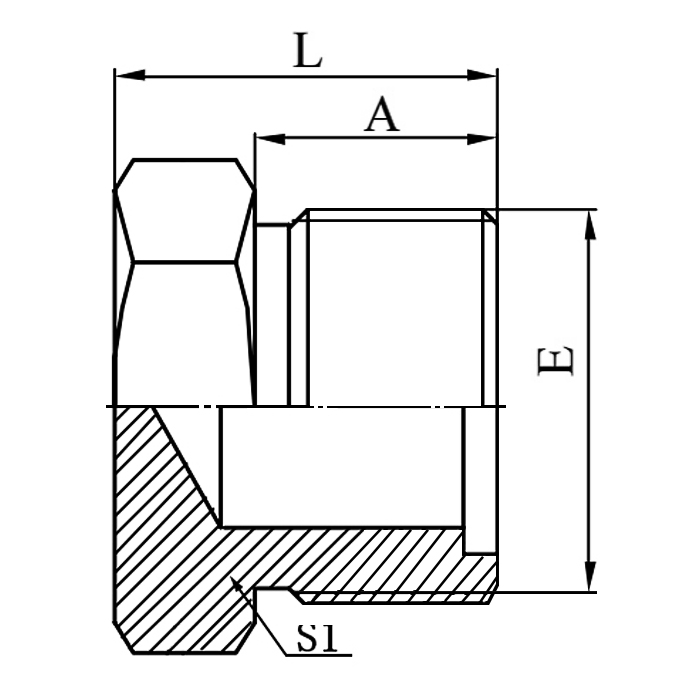 Hydraulic metric adapters 4E Metric Male O-Ring Plug