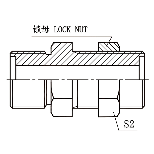 Hydraulic metric adapters 6E-LN Metric Male O-Ring Bulkhead