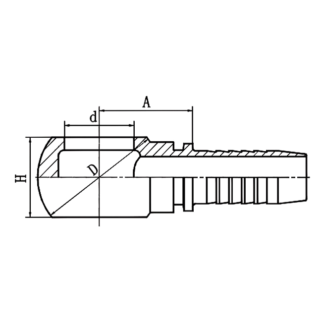 Hydraulic hose fitting 70011 Metric Banjo DIN7642