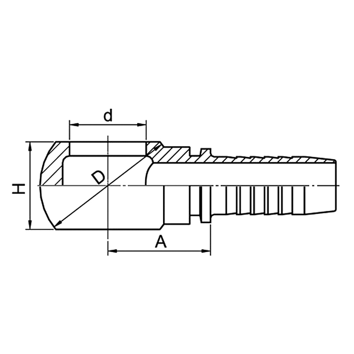 Hydraulic hose fitting 71011 JB Metric Banjo