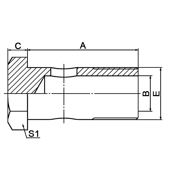 Hydraulic hose fitting 710M JB Metric Bolt