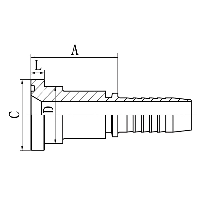 Hose Fitting 87311 SAE Flange 3000PSI ISO 12151-3 SAE J516