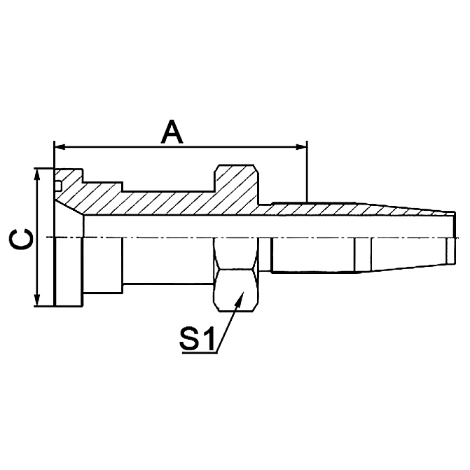 Hydraulic hose fitting 87318D SAE Flange 3000PSI