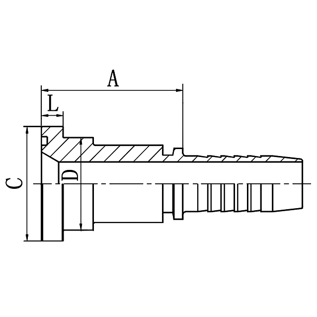Hydraulic hose fitting 87611 SAE Flange 6000PSI ISO 12151-3 SAE J516