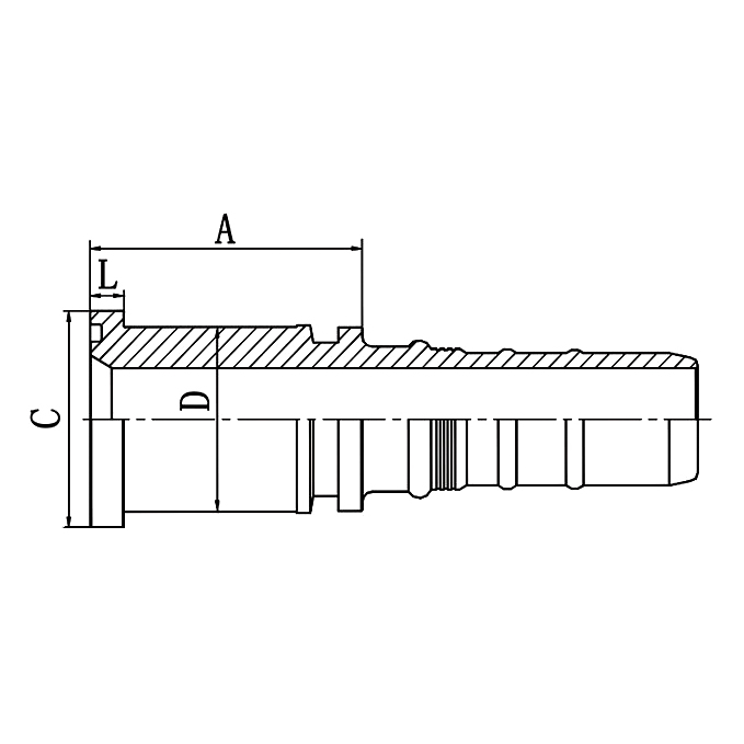Hydraulic hose fitting 87613 SAE Flange 6000PSI