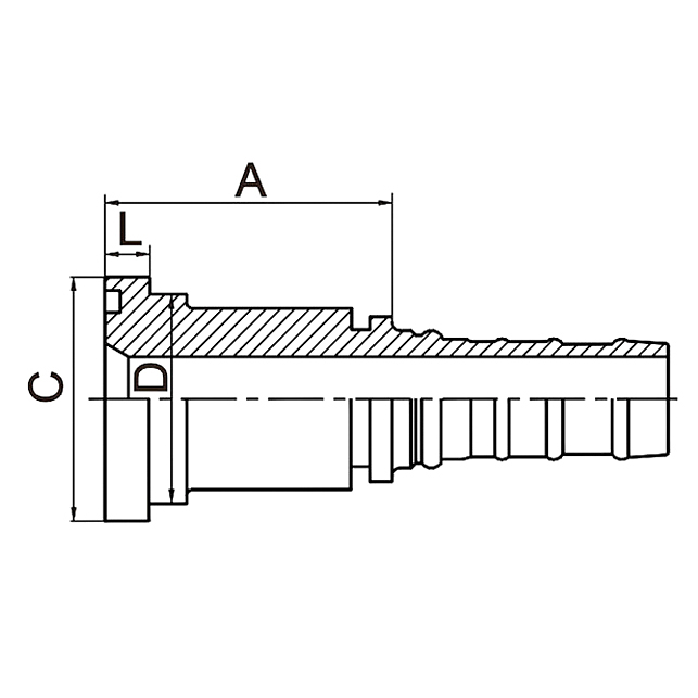 Hydraulic hose fitting 87913 SAE Flange 9000PSI
