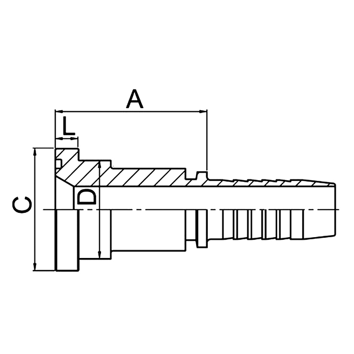 Hydraulic hose fitting 88111 JIS Flange