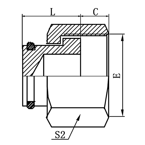 Hydraulic metric adapters 9E Metric Female Face Plug