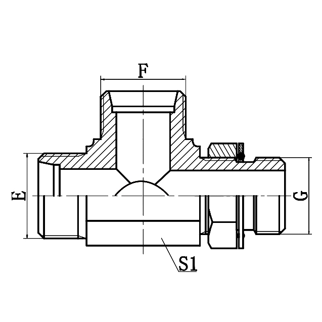 ACCH-OG Metric Run Tee ISO 6149