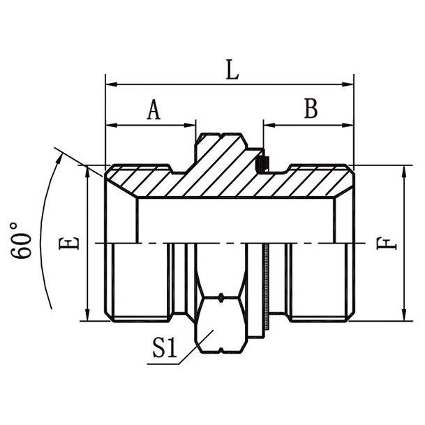 1B-WD BSP Male Dual Seat Captive Seal Hydraulic Adapter
