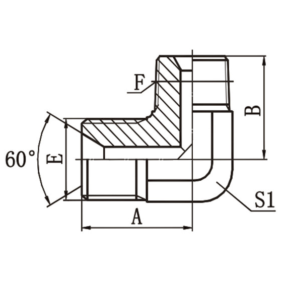 90° Elbow Hydraulic Adapter BSP to NPT For Industrial Systems