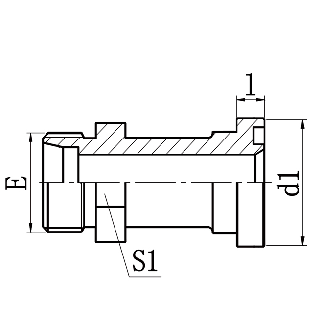 1CFL Metric Male Bite Type Flange - Hydraulic Coupling Adapter