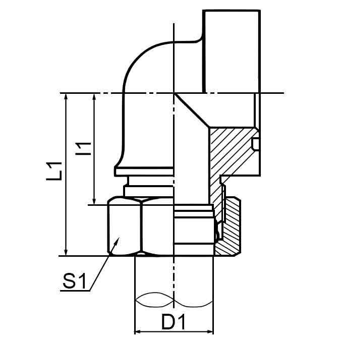 1CFL9-W-RN SAE elbow flange fittings for standard series hydraulic systems