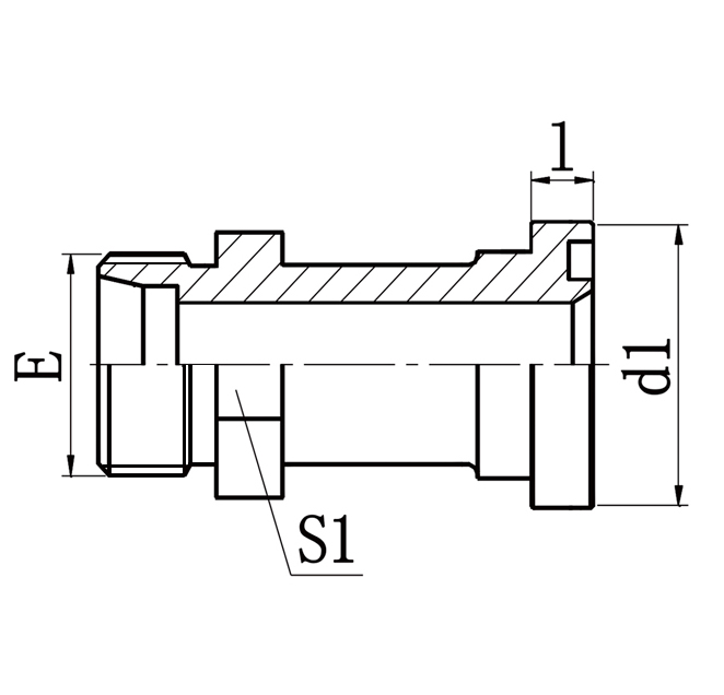 1DFL Metric Male Bite Type Flange | Carbon Steel Flange Adapter