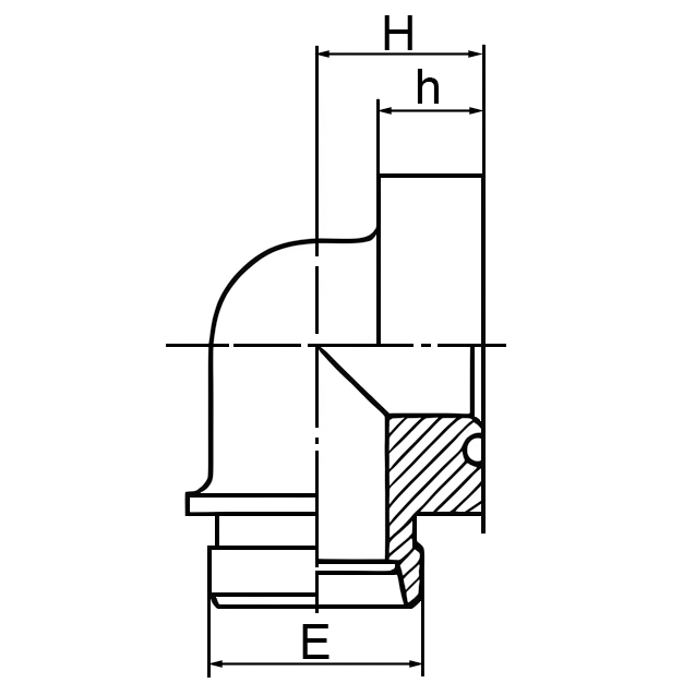 1DFL9-W SAE elbow flange, high pressure hydraulic adapters for general industry