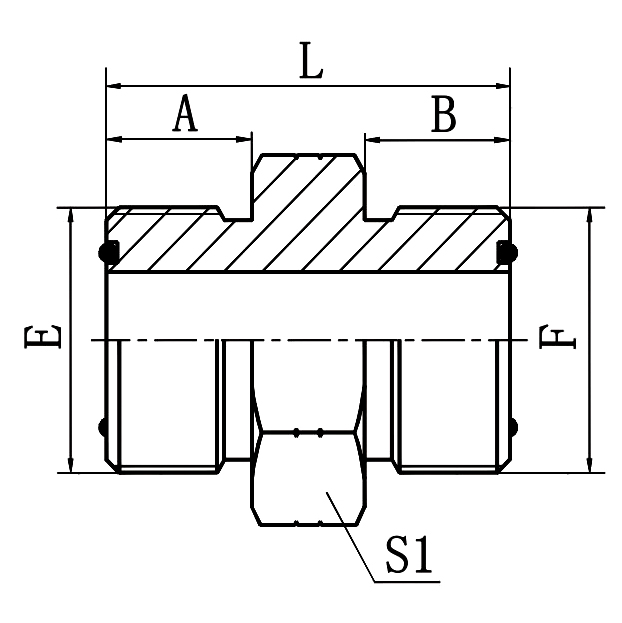 1F ORFS male O-ring adapter for hydraulic hose sealing and fluid connections