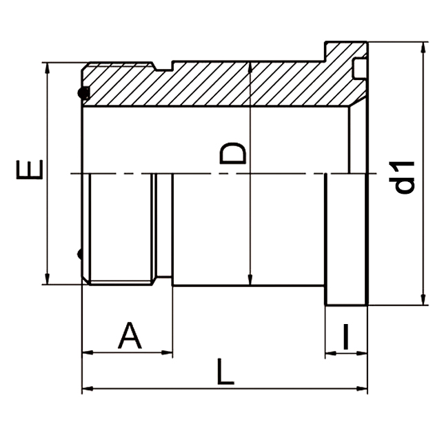 1FFS ORFS Male O-Ring S-Series Flange Adapter