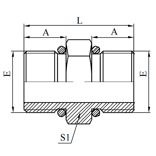 BSP Male O-Ring Fitting, 1G fitting with BSP male thread and O-ring face seal