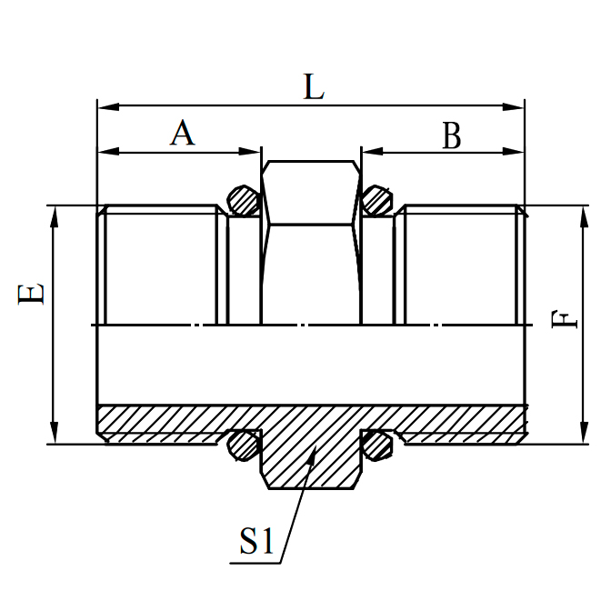 1H Metric Male Hydraulic Stud, ISO 6149-3 L-series spec