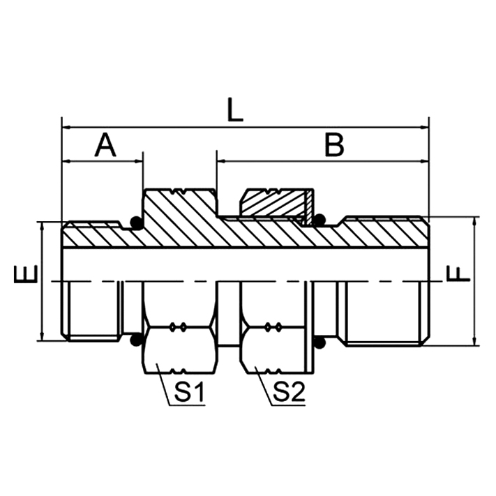 1O-OG O-Ring Boss Plug, SAE compliant L-Series part built to ISO 11926-3