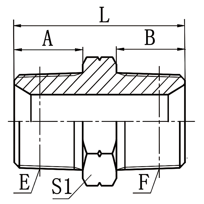 1T-SP BSPT Male 60°Cone Hydraulic Adapter