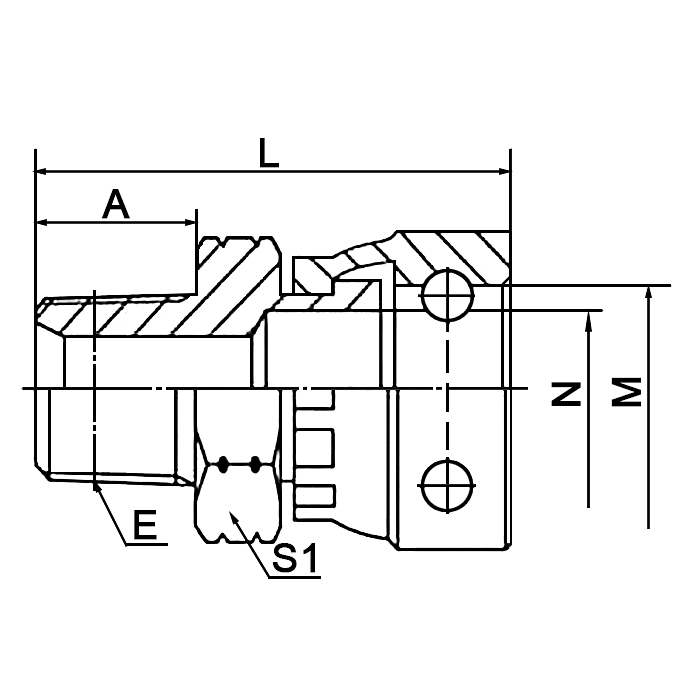 High Pressure Flange Adapters, 2NY NPT male female clip fastener