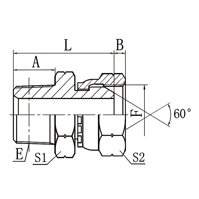 2TB-SP BSPT Male BSP Female 60° Cone Hydraulic Adapter
