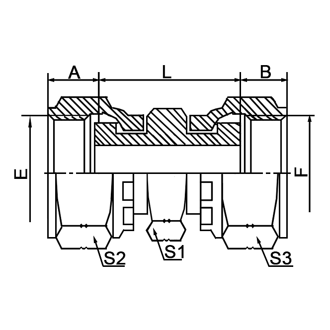 3F ORFS female fluid power adapters for hydraulic system ports